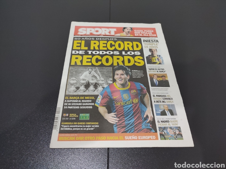 Coleccionismo deportivo: 05/02/2011. MESSI EL RECORD. - Foto 1