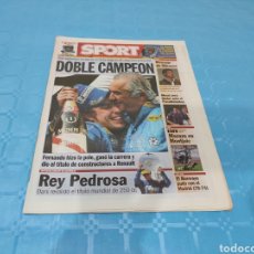 Coleccionismo deportivo: SPORT N° 9.352. 17/10/2005. FERNANDO ALONSO DOBLE CAMPEÓN MUNDIAL.. Lote 314411348