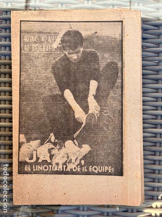 Coleccionismo deportivo: MICHEL JAZY, EL LINOTIPISTA DE L&acute;EQUIPE. SERIE 40 D&Iacute;AS, 40 ASES, 40 BIOGRAF&Iacute;AS MARCA SEPTIEMBRE 1963