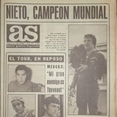 Coleccionismo deportivo: ANGEL NIETO CAMPEON MUNDIAL 50 C.C --- DIARIO AS 7 DE JULIO 1975. Lote 314620213