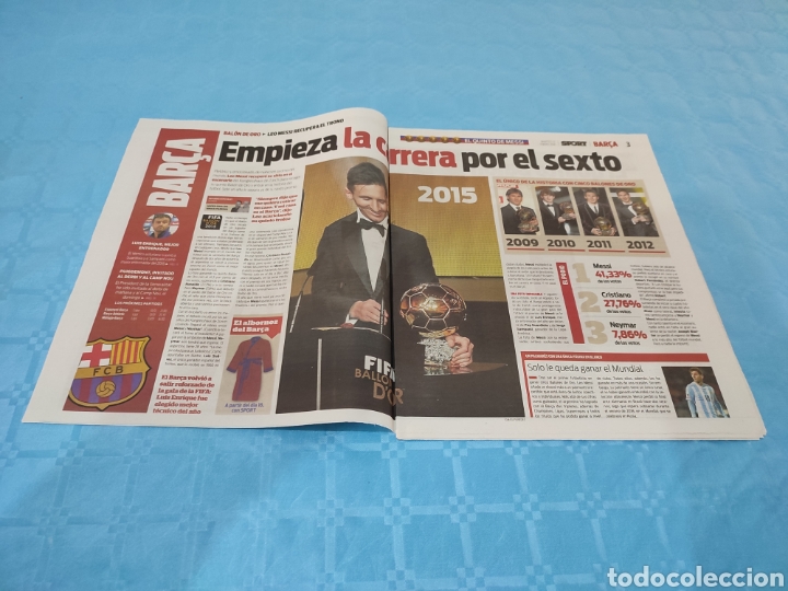 Coleccionismo deportivo: SPORT N&deg; 13.059. 12/01/2016. LEO MESSI BAL&Oacute;N DE ORO. - Foto 2