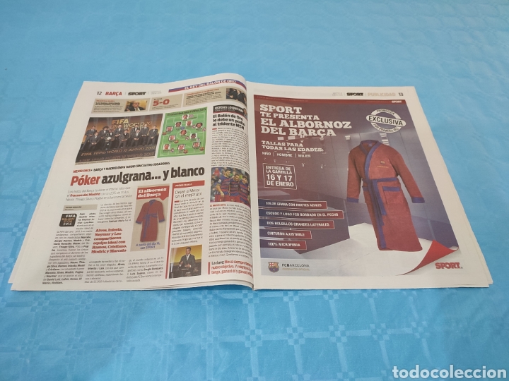 Coleccionismo deportivo: SPORT N&deg; 13.059. 12/01/2016. LEO MESSI BAL&Oacute;N DE ORO. - Foto 7