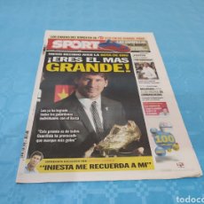 Coleccionismo deportivo: SPORT N° 11.147. 01/10/2010. LEO MESSI BOTA DE ORO.