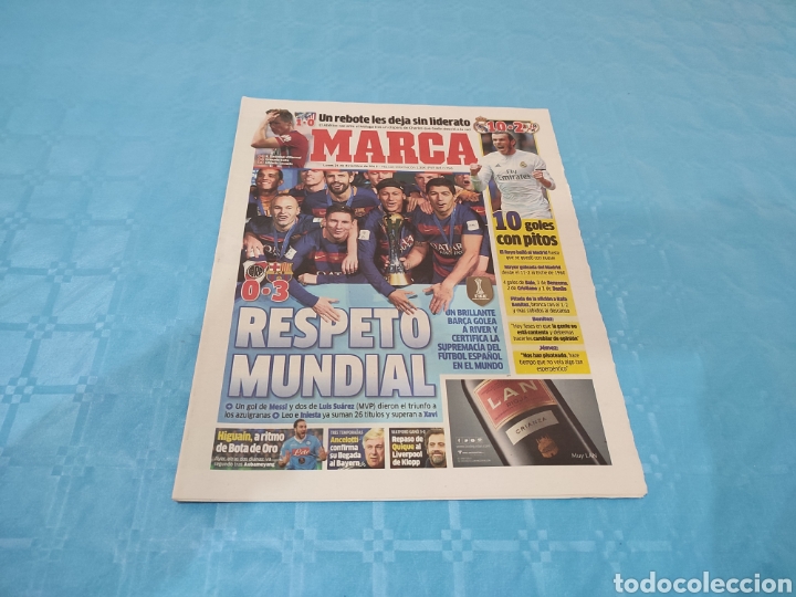 Sports collectibles: MARCA 21/12/2015. FC BARCELONA CAMPE&Oacute;N MUNDIAL CLUBS.