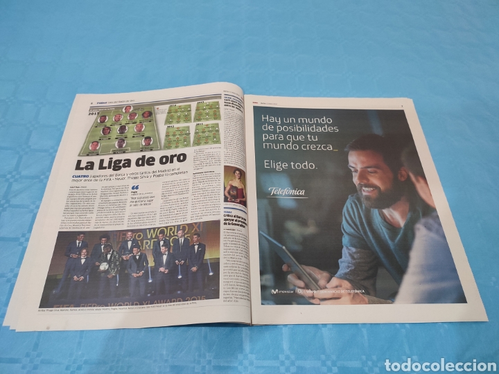 Coleccionismo deportivo: MARCA 12/01/2016. MESSI BAL&Oacute;N DE ORO. - Foto 4
