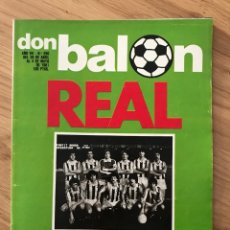 Coleccionismo deportivo: DON BALÓN 290 - REAL SOCIEDAD CAMPEÓN - ESPAÑA - REAL MADRID - COPAS EUROPEAS - ROJO - VALLADOLID. Lote 317801498