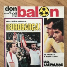 Coleccionismo deportivo: DON BALÓN 189 - POSTER LAS PALMAS - BARCELONA CAMPEÓN RECOPA - SALAMANCA - KIST COPA EUROPA - CROMOS. Lote 318090348