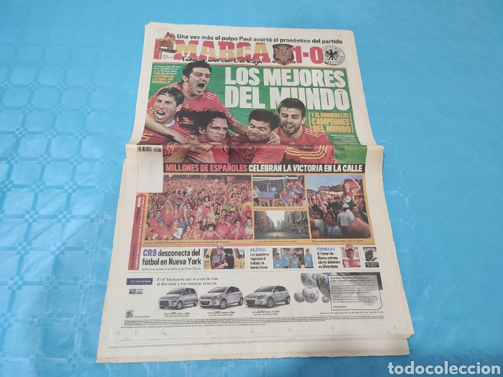 Sports collectibles: MARCA 08/07/2010. ESPA&Ntilde;A ALEMANIA SEMIFINAL MUNDIAL.