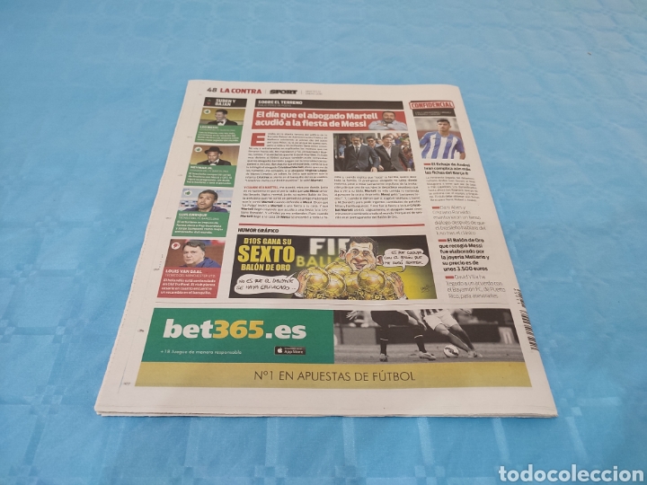 Coleccionismo deportivo: SPORT N&deg; 13.059. 12/01/2016. MESSI BAL&Oacute;N DE ORO. - Foto 12