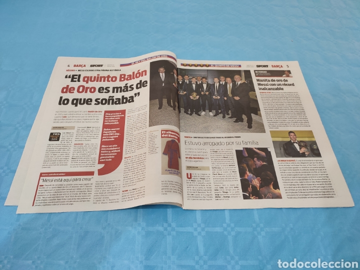 Coleccionismo deportivo: SPORT N&deg; 13.059. 12/01/2016. MESSI BAL&Oacute;N DE ORO. - Foto 3