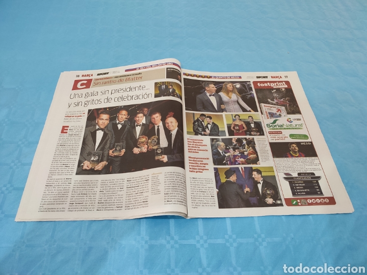 Coleccionismo deportivo: SPORT N&deg; 13.059. 12/01/2016. MESSI BAL&Oacute;N DE ORO. - Foto 9