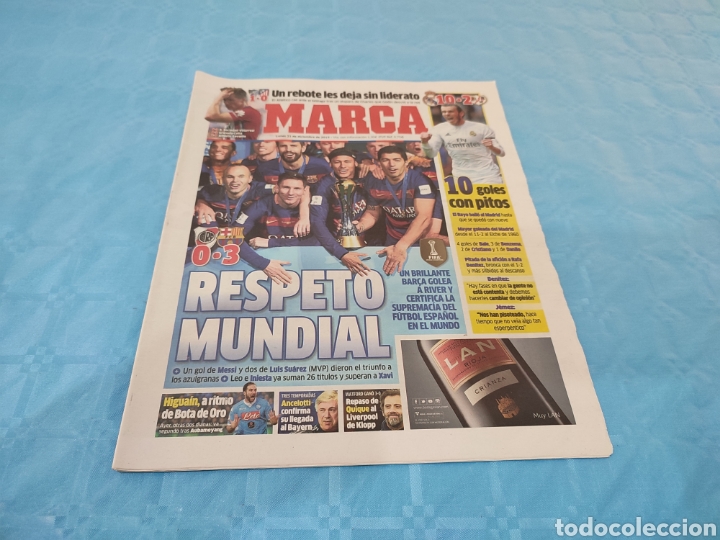 Sammelleidenschaft Sport: MARCA 21/12/2015. FC BARCELONA CAMPE&Oacute;N MUNDIAL CLUBS.
