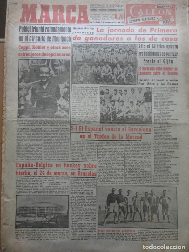 Coleccionismo deportivo: MARCA- 3.065 - 25-09-1952 - Foto 1