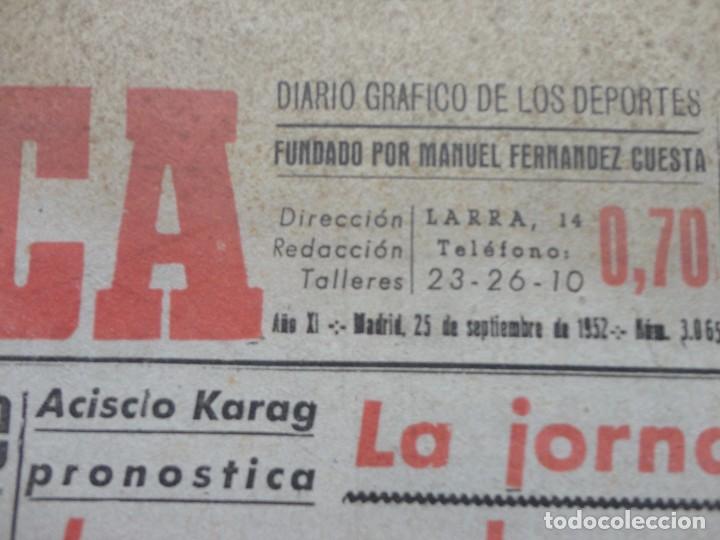 Coleccionismo deportivo: MARCA- 3.065 - 25-09-1952 - Foto 2