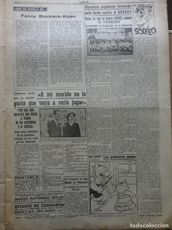 Coleccionismo deportivo: MARCA- 3.065 - 25-09-1952 - Foto 3