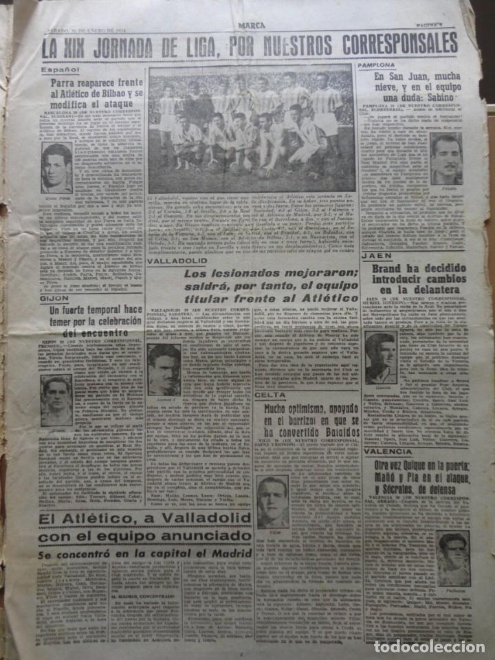 Coleccionismo deportivo: MARCA- 3.484- 30-01-1954 - Foto 3