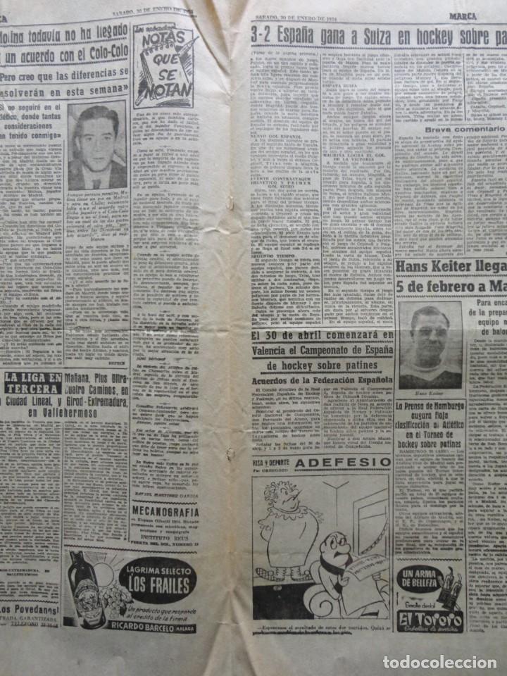 Coleccionismo deportivo: MARCA- 3.484- 30-01-1954 - Foto 4