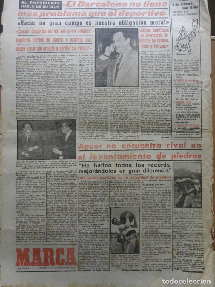 Coleccionismo deportivo: MARCA- 3.484- 30-01-1954 - Foto 6