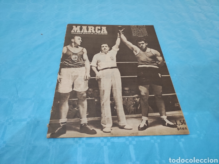 Sports collectibles: 12/05/1948 N&deg; 284. COPA GENERAL&Iacute;SIMO AT MADRID STADE REIMS P&Oacute;STER STADE REIMS.