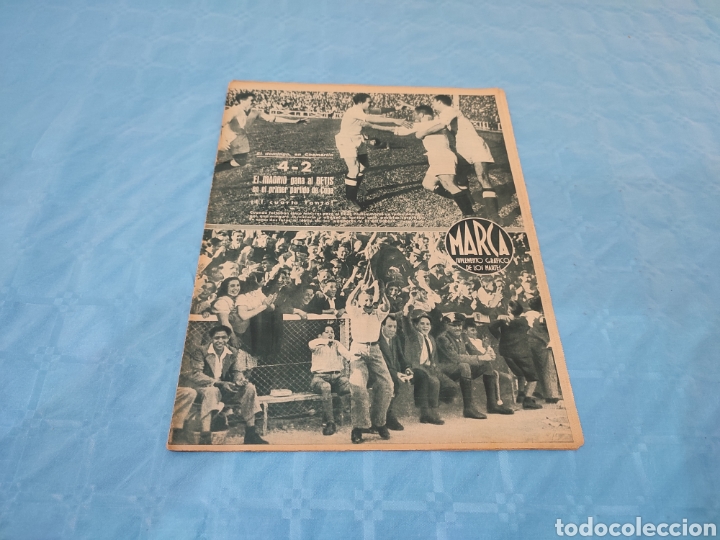 Colecionismo desportivo: 02/05/1944 N&deg; 75. MADRID BETIS ESPA&Ntilde;OL TARRAGONA SEVILLA XEREZ ARENAS GIJ&Oacute;N COPA GENERAL&Iacute;SIMO.