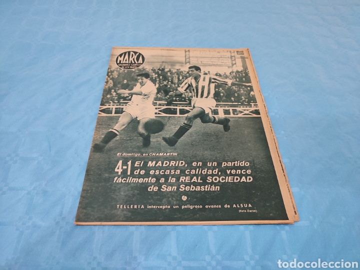 Sports collectibles: 07/12/1943 N&deg; 54. R.MADRID R.SOCIEDAD BILBAO SABADELL BARCELONA CELTA RESTO JORNADA JUAN URQUIZU.