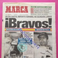 Coleccionismo deportivo: DIARIO MARCA 1993 SERGI BRUGUERA CAMPEON ROLAND GARROS - INDURAIN MAGLIA ROSA GIRO 93. Lote 322051898