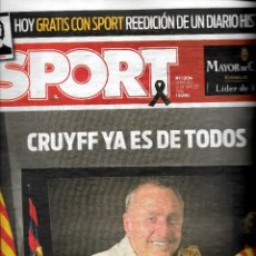 Coleccionismo deportivo: SPORT - CRUYFF YA ES DE TODOS. Lote 322054838