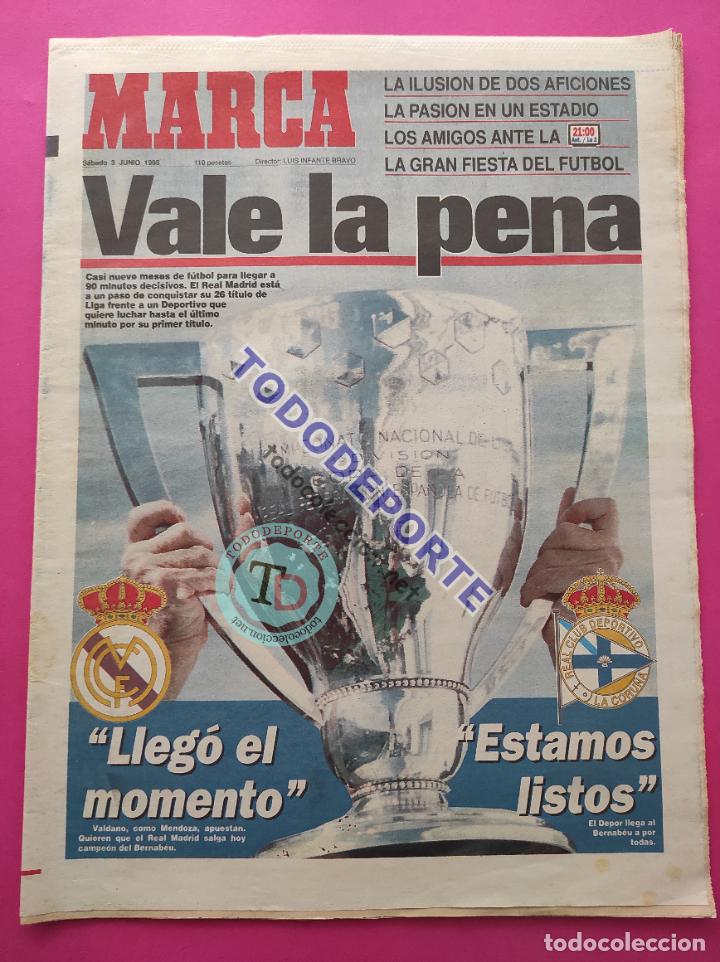 Colecionismo desportivo: DIARIO MARCA REAL MADRID DEPORTIVO DE LA CORU&Ntilde;A 94/95 - CAMPEON LIGA TEMPORADA 1994/1995