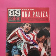 Coleccionismo deportivo: REVISTA AS COLOR Nº 294 LIGA 76/77 ATLETICO 4-0 REAL MADRID - POSTER SPORTING GIJON 1976/1977