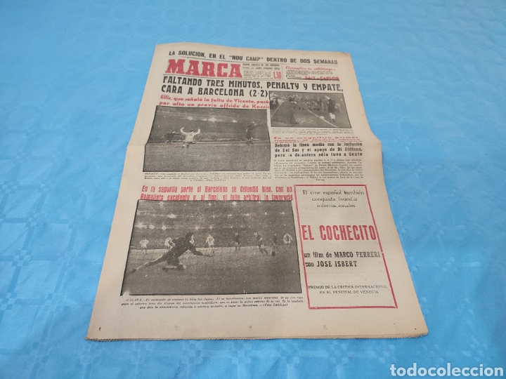 Sammelleidenschaft Sport: 10/11/1960. REAL MADRID FC BARCELONA COPA DE EUROPA PARTIDO IDA.