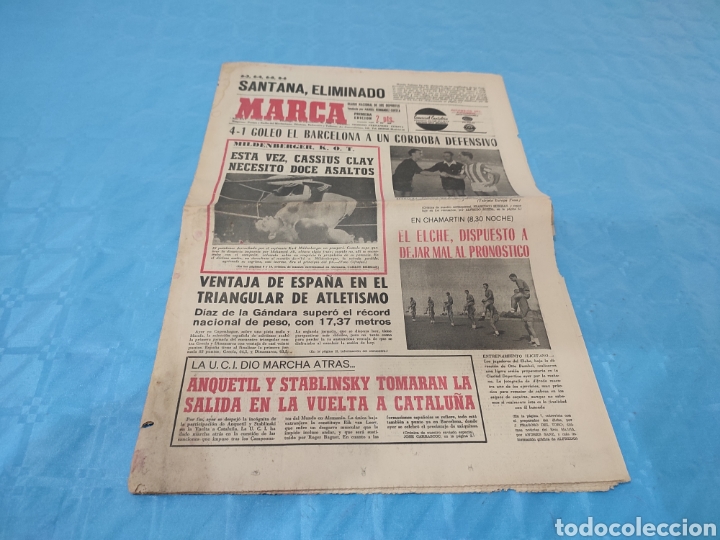 Sammelleidenschaft Sport: 11/09/1966. SANTANA CASSIUS CLAY FC BARCELONA C&Oacute;RDOBA INICIO LIGA SANTAMAR&Iacute;A REAL MADRID.