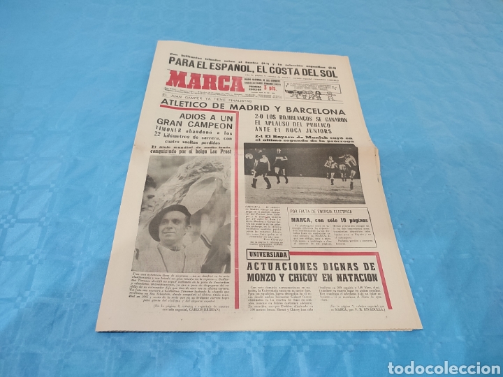 Colecionismo desportivo: 30/08/1967. AT MADRID BOCA JUNIORS FC BARCELONA BAYERN TROFEO GAMPER ESPA&Ntilde;OL SANTOS PEL&Eacute; FINAL COSTA