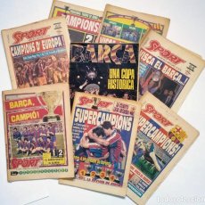 Coleccionismo deportivo: LOTE BARÇA CAMPEÓN. DIARIOS DEPORTIVOS AÑOS 80 Y 90. DICEN, SPORT.. Lote 325725943
