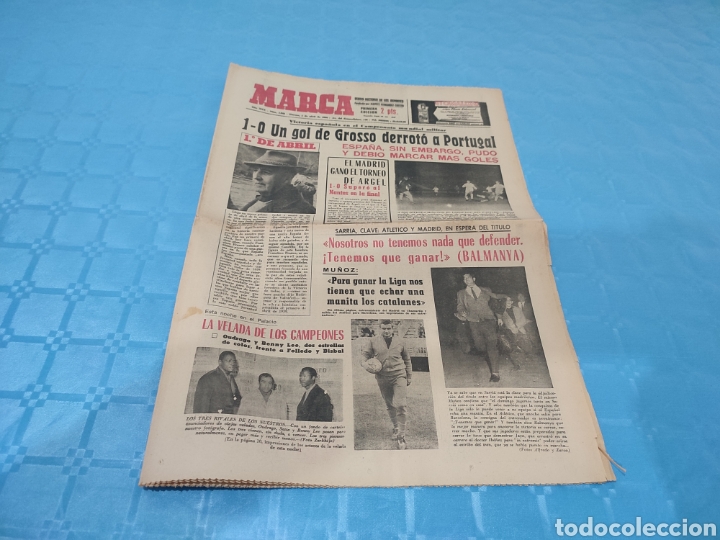 Colecionismo desportivo: 01/04/1966. ESPA&Ntilde;A PORTUGAL SELECCI&Oacute;N MILITAR REAL MADRID NANTES TROFEO ARGEL VAVA.