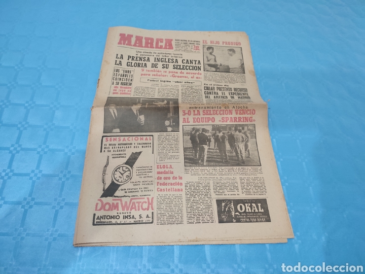 Colecionismo desportivo: 25/10/1963. ESPA&Ntilde;A BODAS ORO FCF REAL MADRID LISBOA BOXEO LASZLO PAPP.