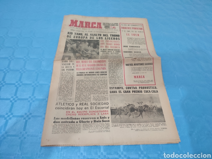 Colecionismo desportivo: 18/06/1965. BOXEO KID TANO ELCHE CF ARZA SEVILLA CF TROFEO CORPUS FINAL CELTA PONTEVEDRA REAL MURCIA
