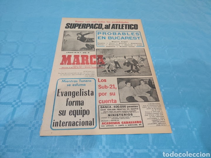 Collezionismo sportivo: 13/04/1977. BOXEO EVANGELISTA BALONCESTO JUVENTUD FC BARCELONA F&Uacute;TBOL AGUIRRE.