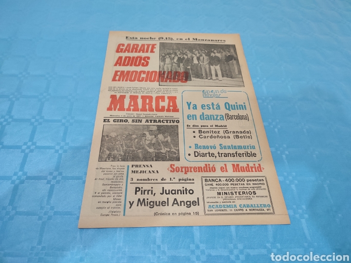 Collezionismo sportivo: 01/06/1977. GARATE RETIRADA H&Eacute;RCULES CF LUBECKE.