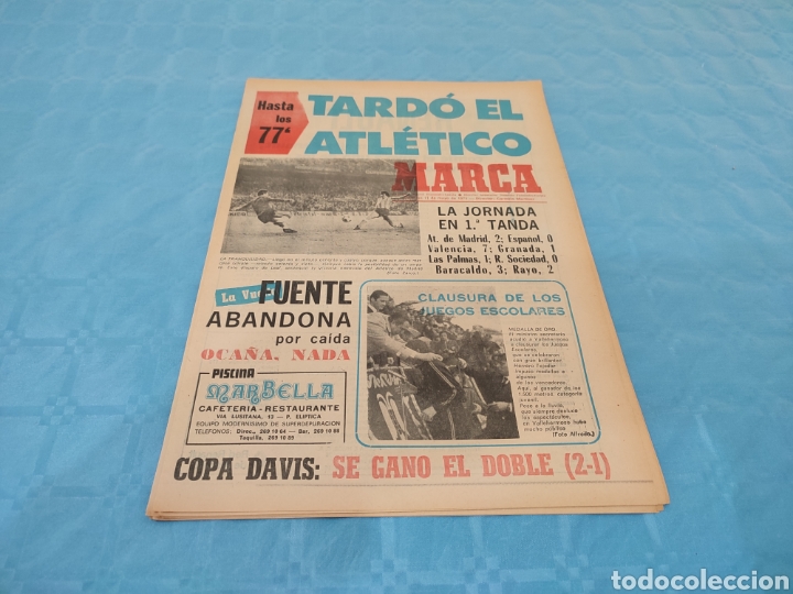 Collezionismo sportivo: 11/05/1975. AT MADRID ESPA&Ntilde;OL VALENCIA GRANADA LAS PALMAS REAL BARACALDO RAYO AT MADRID AGUILAR.