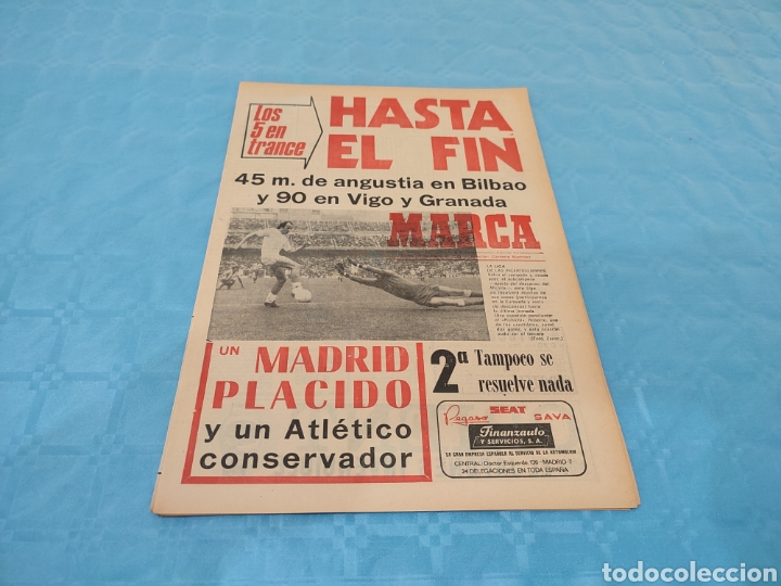 Colecionismo desportivo: 19/05/1975. REAL MADRID M&Aacute;LAGA ELCHE CF VALENCIA CF ZARAGOZA FC BARCELONA RESTO JORNADA LIGA.