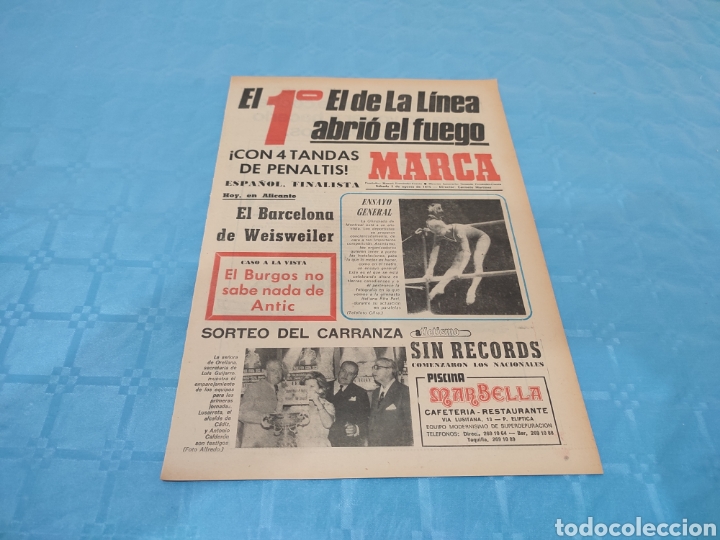 Sammelleidenschaft Sport: 02/08/1975. TROFEO LA LINEA HAJDUK ESPA&Ntilde;OL NATHUBI PAHADE.