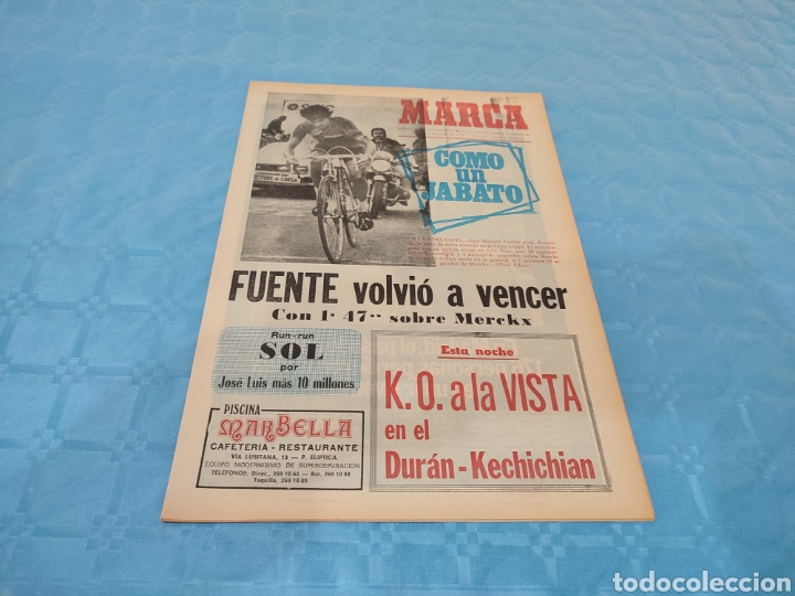 Sammelleidenschaft Sport: 07/06/1974. MANRESA ASCENSO GIRO ITALIA MERCKX BOXEO DURAN VS KECHICHIAN AT MADRID UFARTE