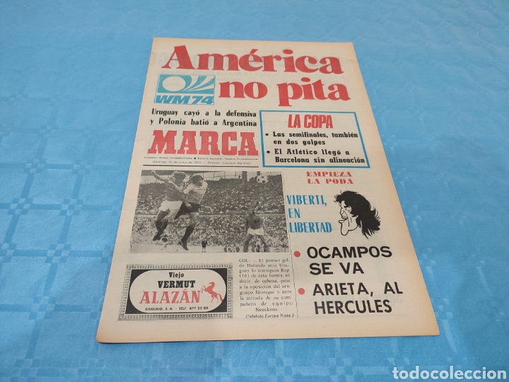 Sammelleidenschaft Sport: 16/06/1974. MUNDIAL M&Uacute;NICH 74 HOLANDA URUGUAY POLONIA ARGENTINA SUECIA BULGARIA ITALIA HAITI ANTONIO