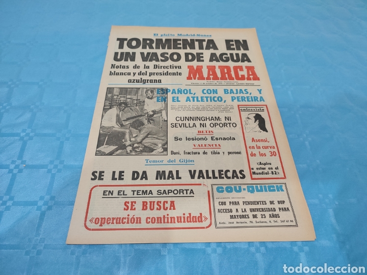 Colecionismo desportivo: 19/10/1979. CASSIUS CLAY GOLF BALLESTEROS BALONCESTO REAL MADRID STENENSGADE RAYO VALLECANO MANOLO.