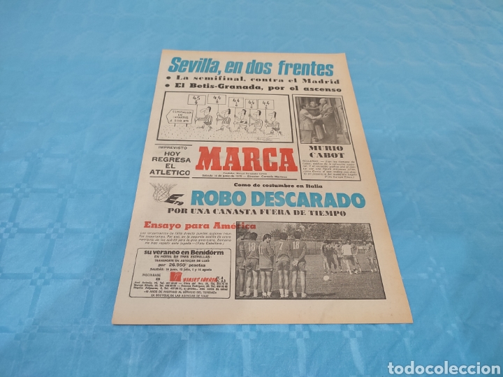 Coleccionismo deportivo: 16/06/1979. EUROBASKET 79 BALONCESTO ESPA&Ntilde;A ITALIA FUTBOL REAL MADRID VITORIA.