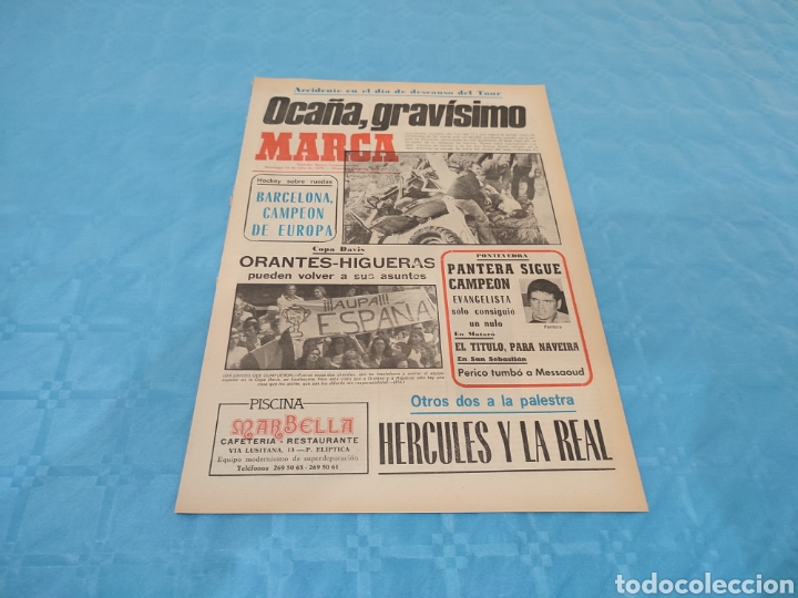 Colecionismo desportivo: 15/07/1979. OCA&Ntilde;A ACCIDENTE FC BARCELONA CAMPE&Oacute;N COPA EUROPA HOCKEY FUTBOL PICHI ALONSO .