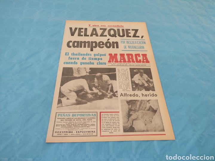Colecionismo desportivo: 01/07/1976. BOXEO VEL&Aacute;ZQUEZ CAMPE&Oacute;N.