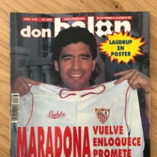 Coleccionismo deportivo: DON BALÓN 883 - POSTER LAUDRUP - MARADONA - REAL SOCIEDAD BARÇA SEVILLA MATTHAUS - ESPAÑA - EUROPA. Lote 330673073