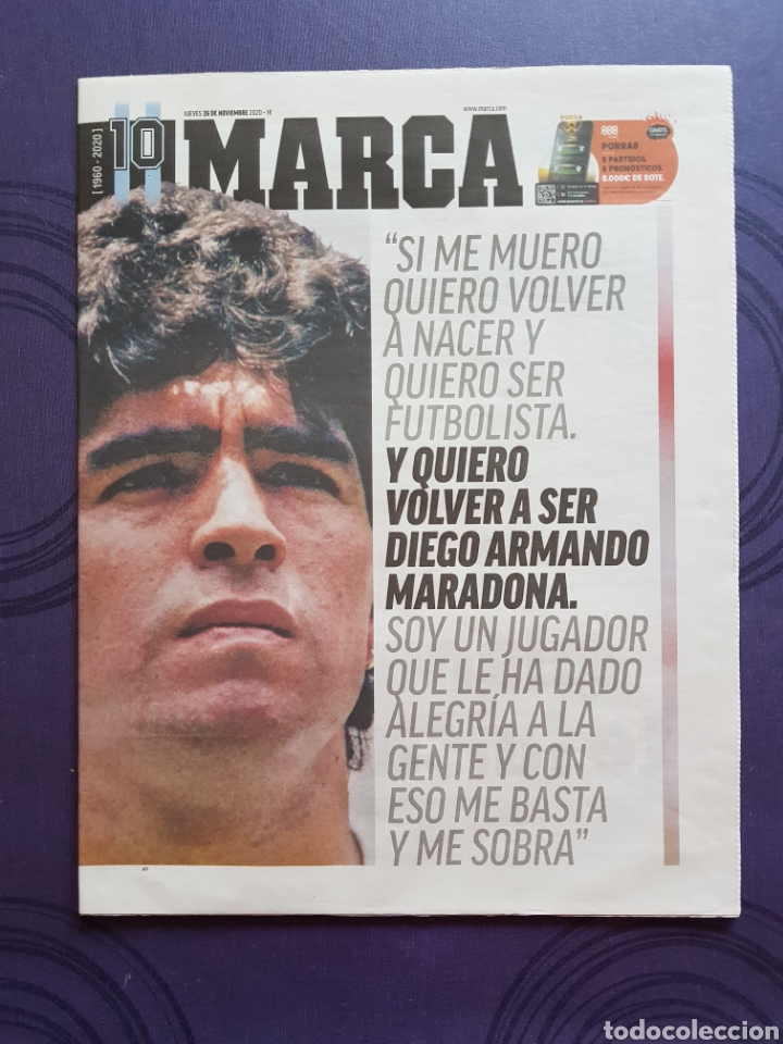 Coleccionismo deportivo: Marca muerte Maradona - Foto 1