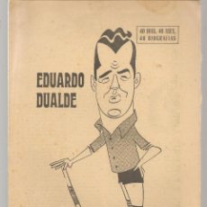 Collectionnisme sportif: 40 DÍAS, 40 ASES, 40 BIOGRAFÍAS. EDUARDO DUALDE (EL ZAMORA DEL HOCKEY). MARCA, 14 AGOSTO 1967.(B/42). Lote 332280428
